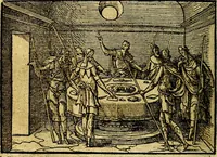 An illustration from Historiarvm memorabilivm ex Exodo, sequentibusq́ [] libris descriptio (1558)