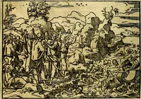 An illustration from Historiarvm memorabilivm ex Exodo, sequentibusq́ [] libris descriptio (1558)