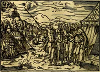 An illustration from Historiarvm memorabilivm ex Exodo, sequentibusq́ [] libris descriptio (1558)