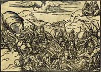 Picture 46 of 134 from Historiarvm memorabilivm ex Exodo, sequentibusq́ [] libris descriptio (1558), leaf 56