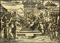 An illustration from Historiarvm memorabilivm ex Exodo, sequentibusq́ [] libris descriptio (1558)