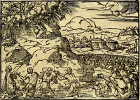 Picture 51 of 134 from Historiarvm memorabilivm ex Exodo, sequentibusq́ [] libris descriptio (1558), leaf 62
