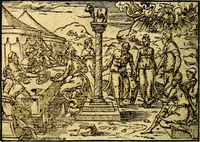 Picture 54 of 134 from Historiarvm memorabilivm ex Exodo, sequentibusq́ [] libris descriptio (1558), leaf 65