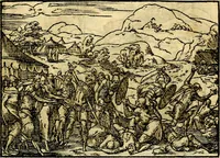 Picture 57 of 134 from Historiarvm memorabilivm ex Exodo, sequentibusq́ [] libris descriptio (1558), leaf 68