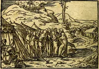 Picture 58 of 134 from Historiarvm memorabilivm ex Exodo, sequentibusq́ [] libris descriptio (1558), leaf 69