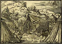 Picture 59 of 134 from Historiarvm memorabilivm ex Exodo, sequentibusq́ [] libris descriptio (1558), leaf 70