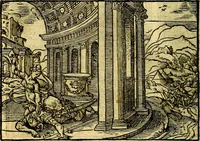 An illustration from Historiarvm memorabilivm ex Exodo, sequentibusq́ [] libris descriptio (1558)