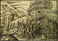 An illustration from Historiarvm memorabilivm ex Exodo, sequentibusq́ [] libris descriptio (1558)