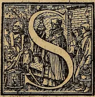 An illustration from Historias de idacio obispo : qve escrivio poco antes qve España se perdiese. De Isidoro, Obispo de Badajoz ... De Sebastiano, Obispo de Salamanca ... De Sampiro, Obispo de Astorga ... De Pelagio, Obispo de Ouiedo ... Nunca hasta agora impressas, con otras notas tocantes a estas historias, y reyes dellas. (1615)