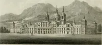 An illustration from A descriptive and historical account of various palaces and public buildings (English and foreign) : with biographical notices of their founders, and other eminent persons (1821)