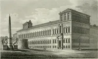 An illustration from A descriptive and historical account of various palaces and public buildings (English and foreign) : with biographical notices of their founders, and other eminent persons (1821)