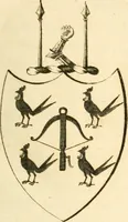 An illustration from Historical anecdotes of heraldry and chivalry : tending to shew the origin of many English and foreign coats of arms, circumstances and customs (1795)