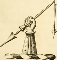 An illustration from Historical anecdotes of heraldry and chivalry : tending to shew the origin of many English and foreign coats of arms, circumstances and customs (1795)