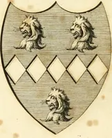 An illustration from Historical anecdotes of heraldry and chivalry : tending to shew the origin of many English and foreign coats of arms, circumstances and customs (1795)