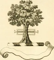 An illustration from Historical anecdotes of heraldry and chivalry : tending to shew the origin of many English and foreign coats of arms, circumstances and customs (1795)