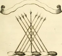 An illustration from Historical anecdotes of heraldry and chivalry : tending to shew the origin of many English and foreign coats of arms, circumstances and customs (1795)