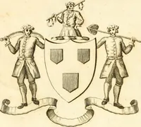 An illustration from Historical anecdotes of heraldry and chivalry : tending to shew the origin of many English and foreign coats of arms, circumstances and customs (1795)