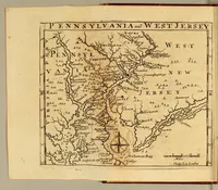 Picture 3 of 4 from An historical and geographical account of the province and country of Pensilvania; and of West-New-Jersey in America. : The richness of the soil, the sweetness of the situation, the wholesomness of the air, the navigable rivers, and others, the prodigious encrease of corn, the flourishing condition of the city of Philadelphia, with the stately buildings, and other improvements there. The strange creatures, as birds, beasts, fishes, and fowls, with the several sorts of minerals, purging waters, and stones, lately discovered. The natives, aborogmes [sic] their language, religion, laws, and customs; the first planters, the Dutch, Sweeds, and English, with the number of its inhabitants; as also a touch upon George Keith's new religion, in his second change since he left the Quakers. With a map of both countries. (1698), leaf 14
