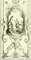 An illustration from An historical guide to French interiors, furniture, decoration, woodwork & allied arts during the last half of the seventeenth century, the whole of the eighteenth century, and the earlier part of the nineteenth (1903)