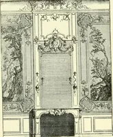 An illustration from An historical guide to French interiors, furniture, decoration, woodwork & allied arts during the last half of the seventeenth century, the whole of the eighteenth century, and the earlier part of the nineteenth (1903)