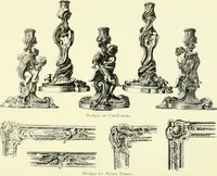 An illustration from An historical guide to French interiors, furniture, decoration, woodwork & allied arts during the last half of the seventeenth century, the whole of the eighteenth century, and the earlier part of the nineteenth (1903)