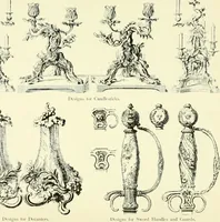 An illustration from An historical guide to French interiors, furniture, decoration, woodwork & allied arts during the last half of the seventeenth century, the whole of the eighteenth century, and the earlier part of the nineteenth (1903)