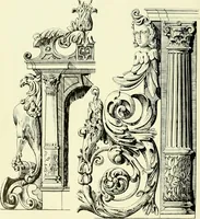 An illustration from An historical guide to French interiors, furniture, decoration, woodwork & allied arts during the last half of the seventeenth century, the whole of the eighteenth century, and the earlier part of the nineteenth (1903)