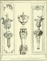 An illustration from An historical guide to French interiors, furniture, decoration, woodwork & allied arts during the last half of the seventeenth century, the whole of the eighteenth century, and the earlier part of the nineteenth (1903)