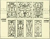 An illustration from An historical guide to French interiors, furniture, decoration, woodwork & allied arts during the last half of the seventeenth century, the whole of the eighteenth century, and the earlier part of the nineteenth (1903)