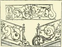 An illustration from An historical guide to French interiors, furniture, decoration, woodwork & allied arts during the last half of the seventeenth century, the whole of the eighteenth century, and the earlier part of the nineteenth (1903)