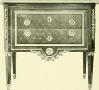 An illustration from An historical guide to French interiors, furniture, decoration, woodwork & allied arts during the last half of the seventeenth century, the whole of the eighteenth century, and the earlier part of the nineteenth (1903)