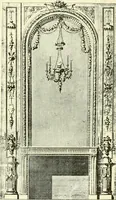 An illustration from An historical guide to French interiors, furniture, decoration, woodwork & allied arts during the last half of the seventeenth century, the whole of the eighteenth century, and the earlier part of the nineteenth (1903)