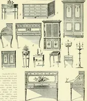 An illustration from An historical guide to French interiors, furniture, decoration, woodwork & allied arts during the last half of the seventeenth century, the whole of the eighteenth century, and the earlier part of the nineteenth (1903)