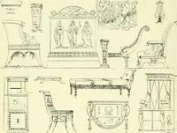 An illustration from An historical guide to French interiors, furniture, decoration, woodwork & allied arts during the last half of the seventeenth century, the whole of the eighteenth century, and the earlier part of the nineteenth (1903)