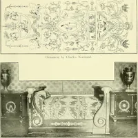 An illustration from An historical guide to French interiors, furniture, decoration, woodwork & allied arts during the last half of the seventeenth century, the whole of the eighteenth century, and the earlier part of the nineteenth (1903)