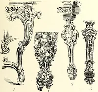 An illustration from An historical guide to French interiors, furniture, decoration, woodwork, & allied arts during the last half of the seventeenth century, the whole of the eighteenth century, and the earlier part of the nineteenth (1900)