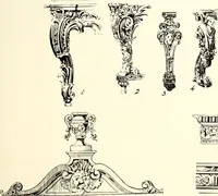 An illustration from An historical guide to French interiors, furniture, decoration, woodwork, & allied arts during the last half of the seventeenth century, the whole of the eighteenth century, and the earlier part of the nineteenth (1900)