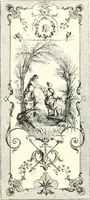 An illustration from An historical guide to French interiors, furniture, decoration, woodwork, & allied arts during the last half of the seventeenth century, the whole of the eighteenth century, and the earlier part of the nineteenth (1900)