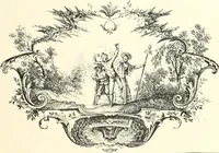 An illustration from An historical guide to French interiors, furniture, decoration, woodwork, & allied arts during the last half of the seventeenth century, the whole of the eighteenth century, and the earlier part of the nineteenth (1900)