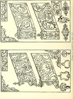 An illustration from An historical guide to French interiors, furniture, decoration, woodwork, & allied arts during the last half of the seventeenth century, the whole of the eighteenth century, and the earlier part of the nineteenth (1900)