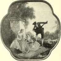 An illustration from An historical guide to French interiors, furniture, decoration, woodwork, & allied arts during the last half of the seventeenth century, the whole of the eighteenth century, and the earlier part of the nineteenth (1900)