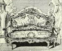 An illustration from An historical guide to French interiors, furniture, decoration, woodwork, & allied arts during the last half of the seventeenth century, the whole of the eighteenth century, and the earlier part of the nineteenth (1900)