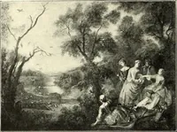 An illustration from An historical guide to French interiors, furniture, decoration, woodwork, & allied arts during the last half of the seventeenth century, the whole of the eighteenth century, and the earlier part of the nineteenth (1900)