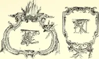 An illustration from An historical guide to French interiors, furniture, decoration, woodwork, & allied arts during the last half of the seventeenth century, the whole of the eighteenth century, and the earlier part of the nineteenth (1900)