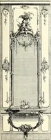 An illustration from An historical guide to French interiors, furniture, decoration, woodwork, & allied arts during the last half of the seventeenth century, the whole of the eighteenth century, and the earlier part of the nineteenth (1900)
