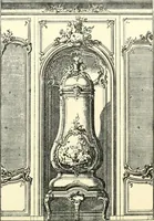 An illustration from An historical guide to French interiors, furniture, decoration, woodwork, & allied arts during the last half of the seventeenth century, the whole of the eighteenth century, and the earlier part of the nineteenth (1900)