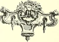 An illustration from An historical guide to French interiors, furniture, decoration, woodwork, & allied arts during the last half of the seventeenth century, the whole of the eighteenth century, and the earlier part of the nineteenth (1900)