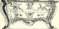 An illustration from An historical guide to French interiors, furniture, decoration, woodwork, & allied arts during the last half of the seventeenth century, the whole of the eighteenth century, and the earlier part of the nineteenth (1900)