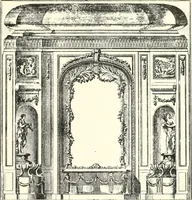An illustration from An historical guide to French interiors, furniture, decoration, woodwork, & allied arts during the last half of the seventeenth century, the whole of the eighteenth century, and the earlier part of the nineteenth (1900)