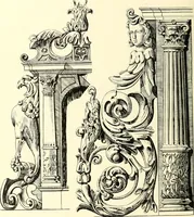 An illustration from An historical guide to French interiors, furniture, decoration, woodwork, & allied arts during the last half of the seventeenth century, the whole of the eighteenth century, and the earlier part of the nineteenth (1900)